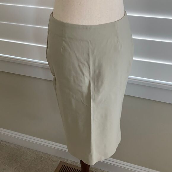 Sz 5/6 Esprit side slit pencil skirt khaki color - Picture 1 of 7